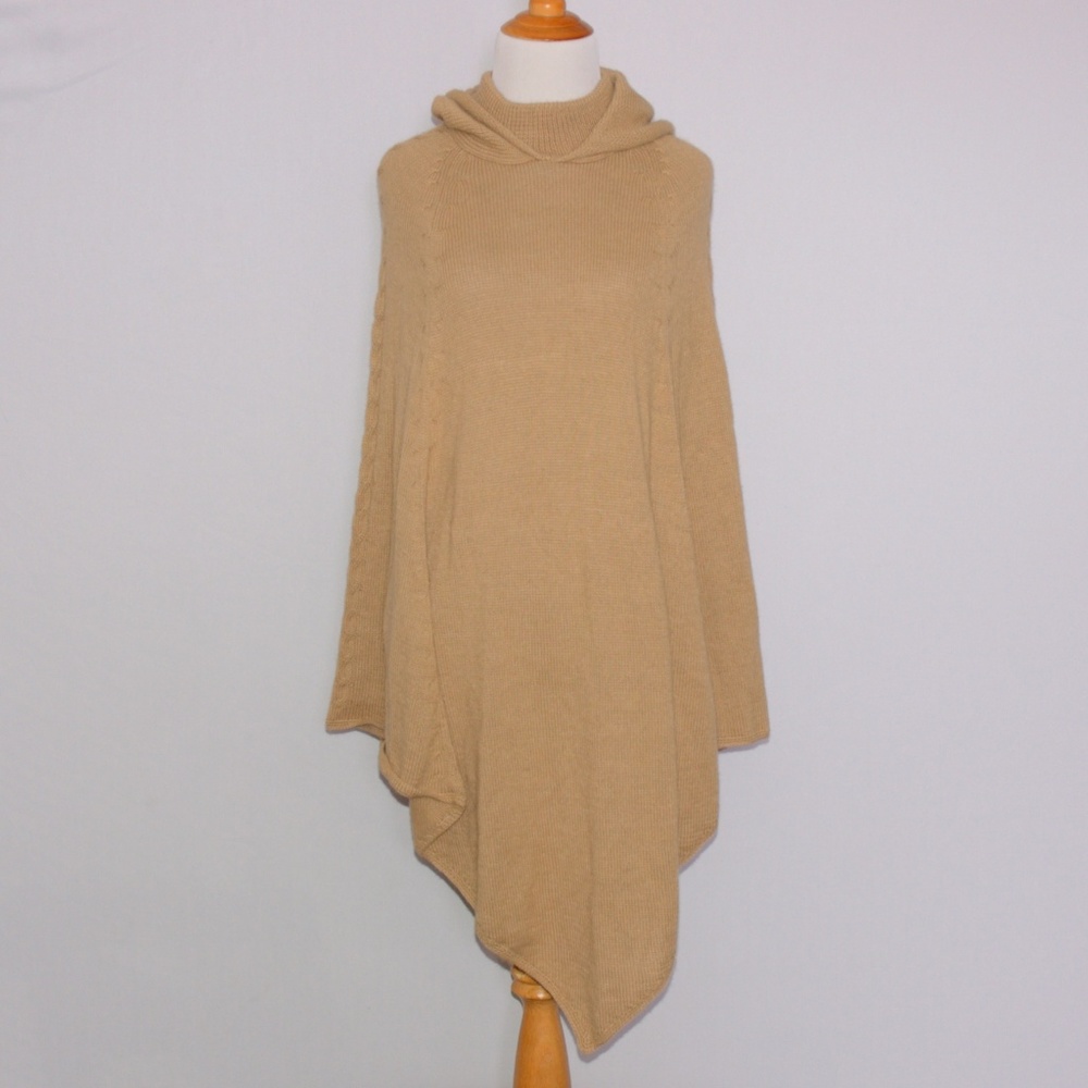 Novica Alpaca Hooded Poncho Sweater - Picture 3 of 8